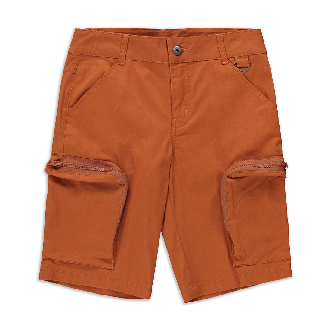 Cargo styled woven short brown-BROWN-7-8 YRS