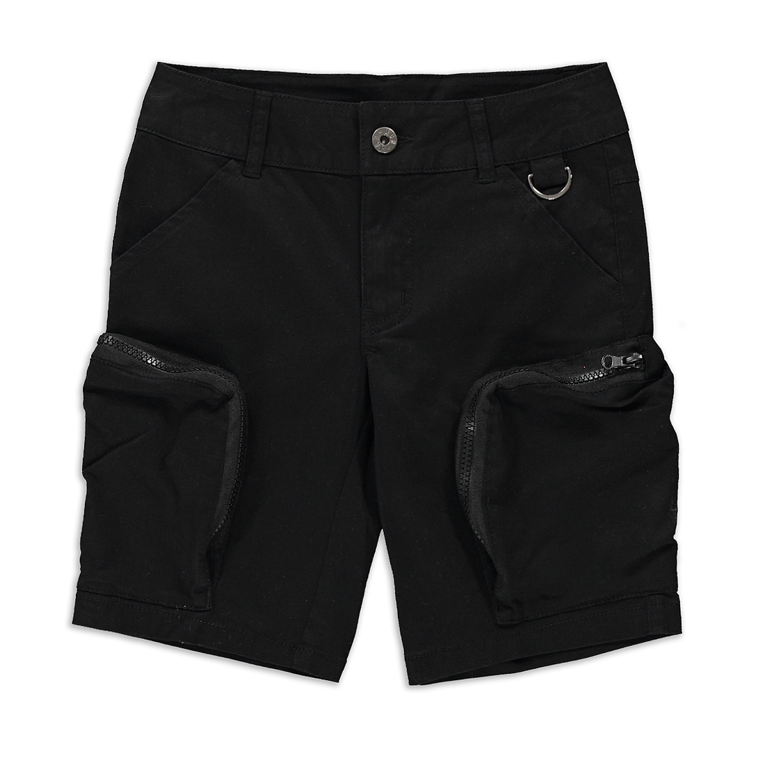 Cargo styled woven short black-BLACK-7-8 YRS