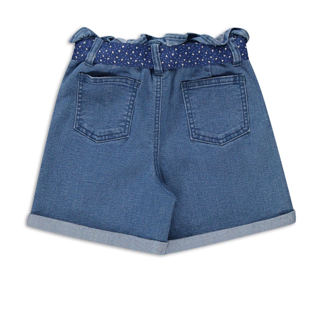 BELTED DENIM SHORTS INDIGO-INDIGO-3-4 YRS