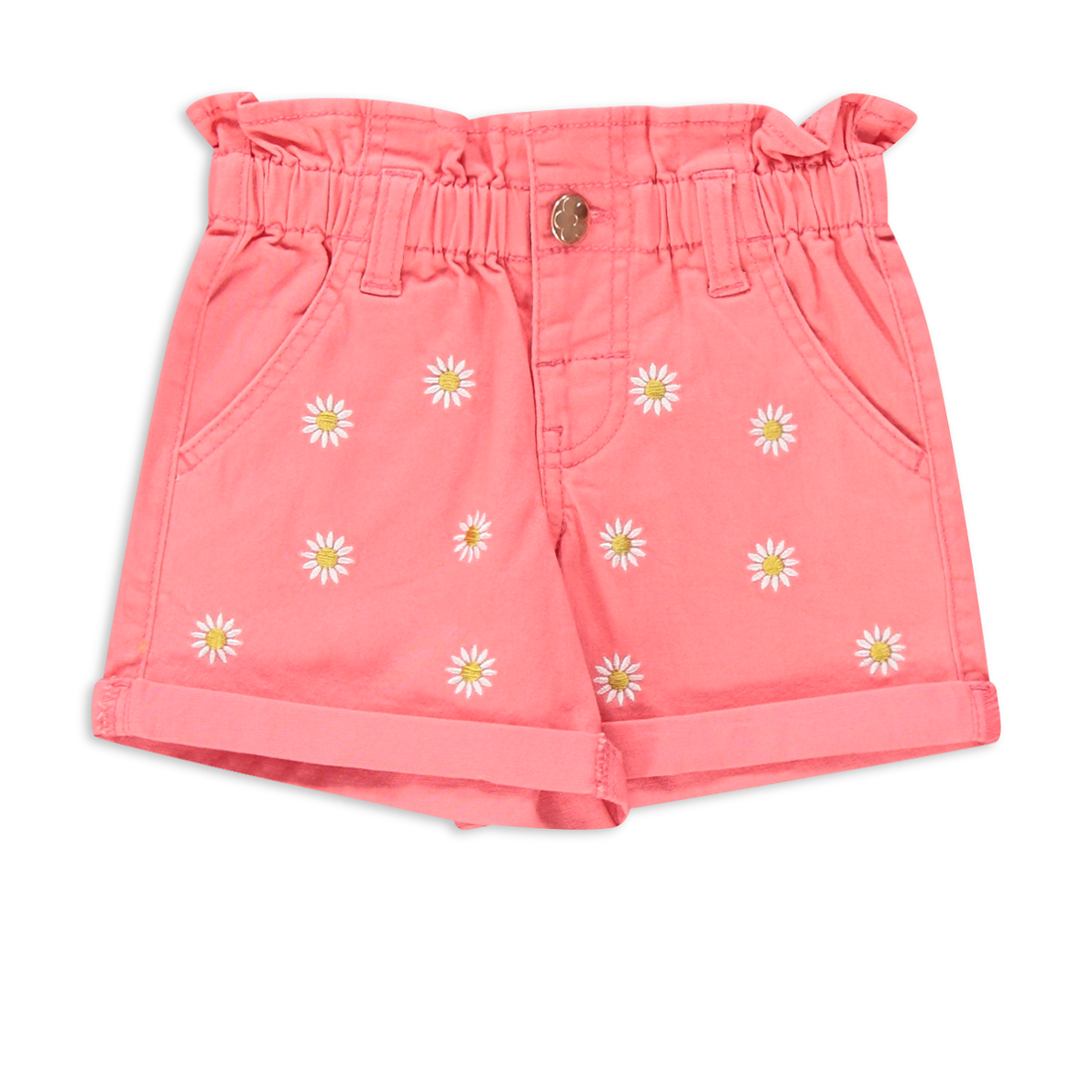 Paperbag denim shorts dusty pink-DUSTY PINK-3-4 YRS