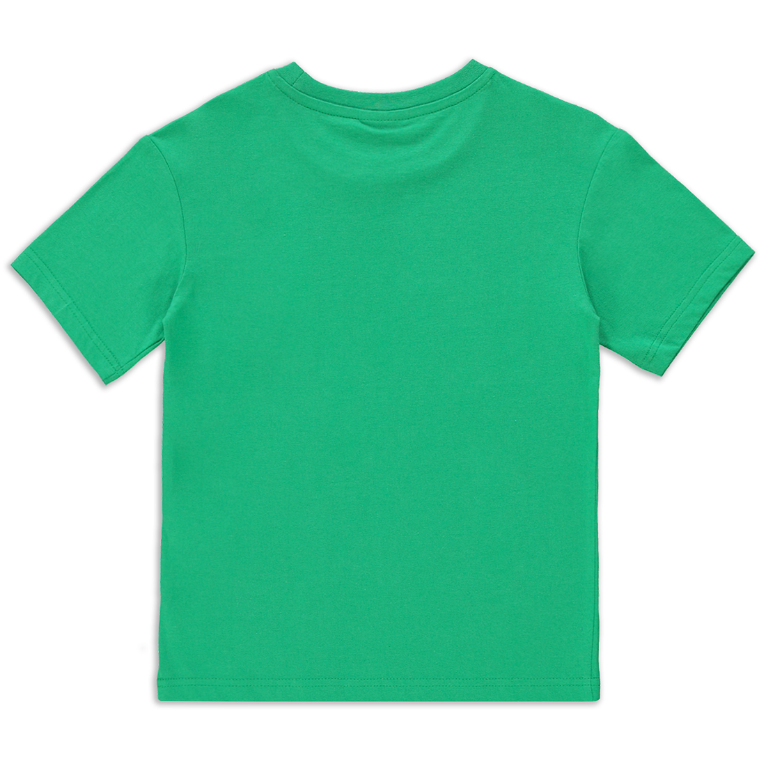 Crew neck slogan  printed t-shirt green-GREEN-7-8 YRS