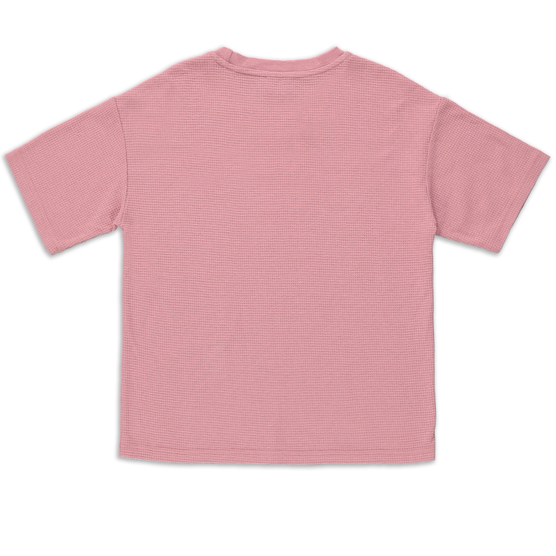 Oversized waffle t-shirt fashion dusty pink-DUSTY PINK-7-8 YRS