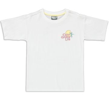 Boxy front and back printed t-shirt fashion white-WHITE-7-8 YRS