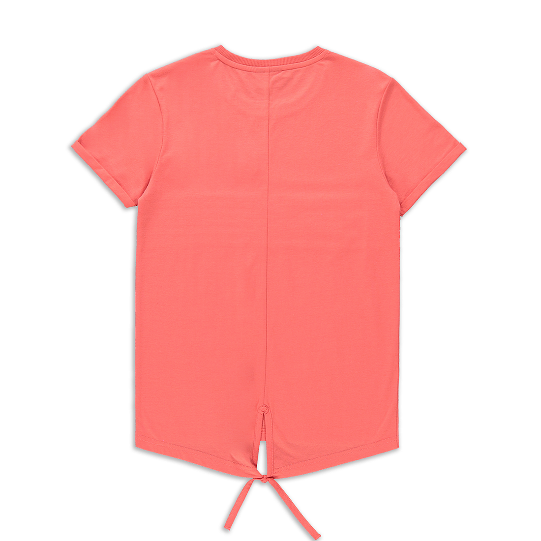 Pin tuck tuxedo hem t-shirt fashion coral-CORAL-7-8 YRS