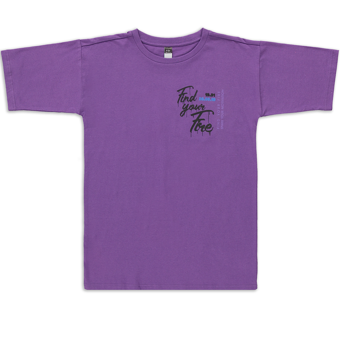 Oversized front and back printed t-shirt fashion p-GRAPE-7-8 YRS