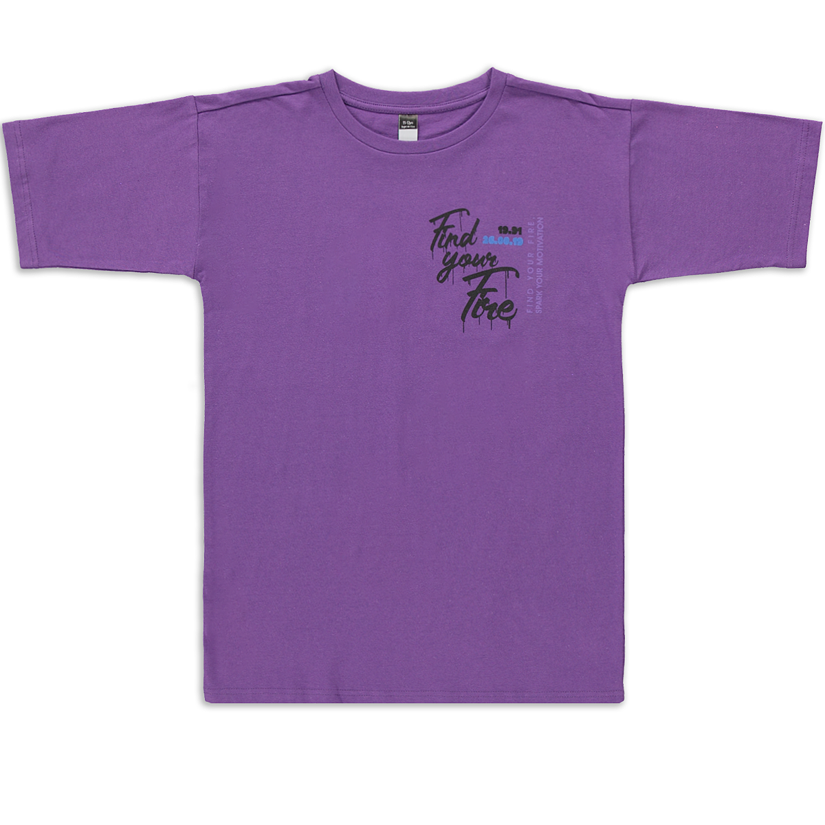 Oversized front and back printed t-shirt fashion p-GRAPE-7-8 YRS