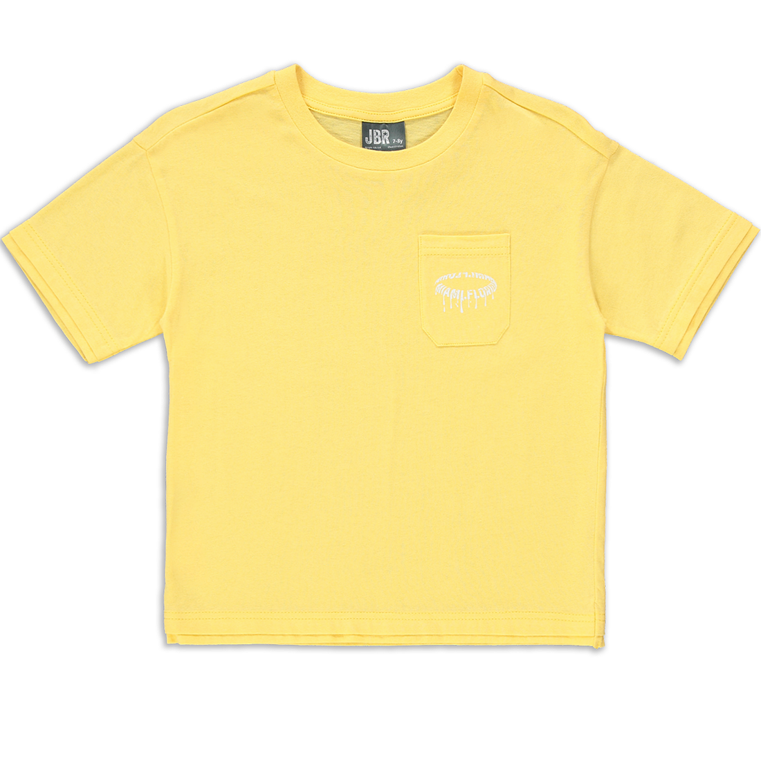 Peekout crew neck t-shirt fashion yellow-BUTTER-7-8 YRS