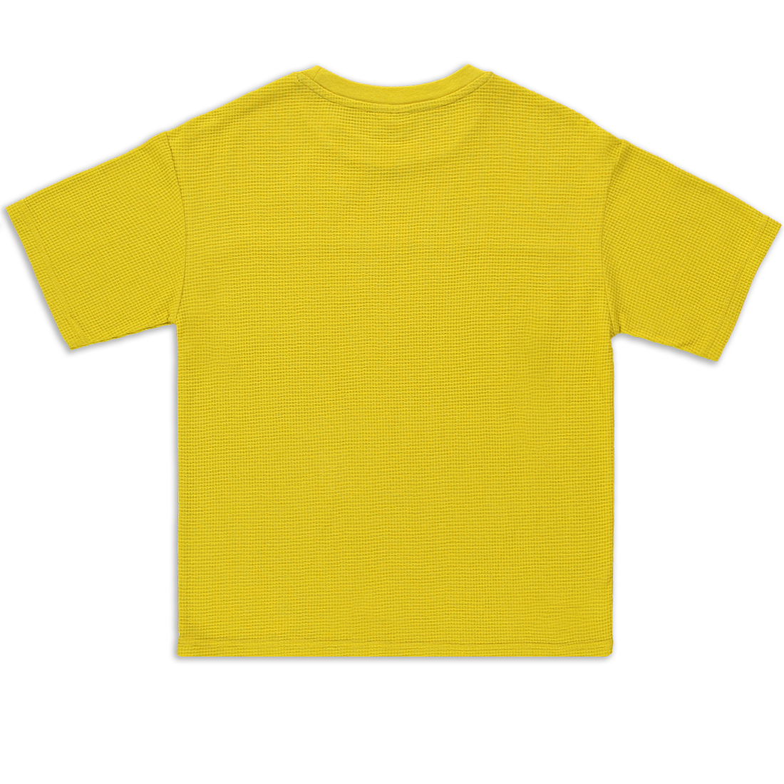 Oversized waffle t-shirt fashion ochre-OCHRE-7-8 YRS