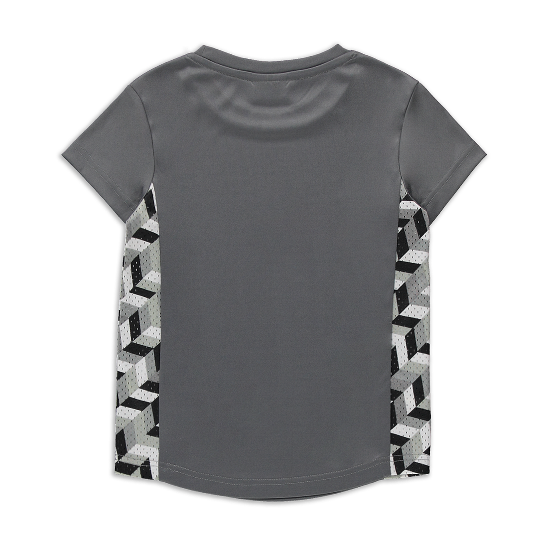 Active crew neck t-shirt fashion charcoal-CHARCOAL-7-8 YRS