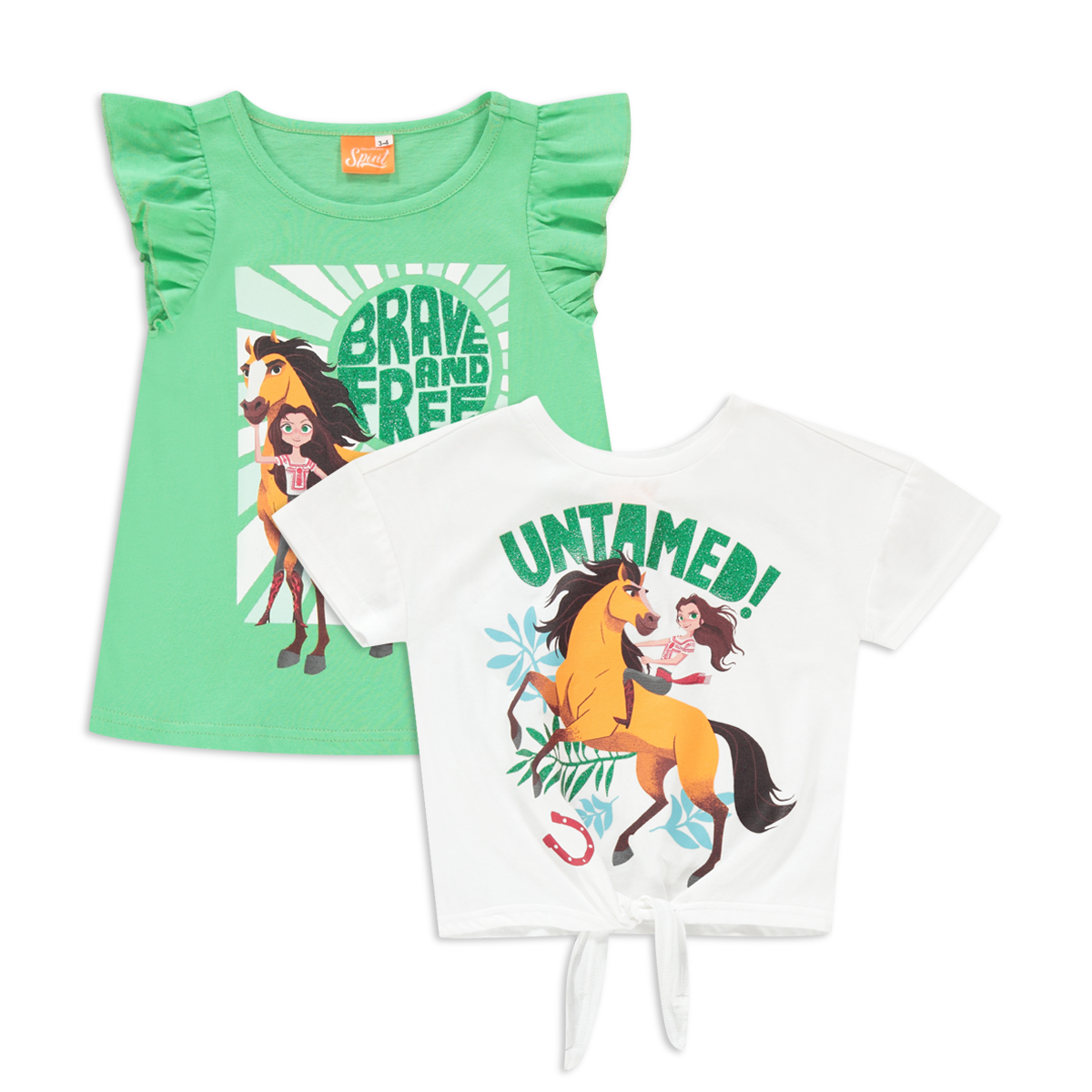 Spirit 2 pack Tshirt green-GREEN-2-3 YRS