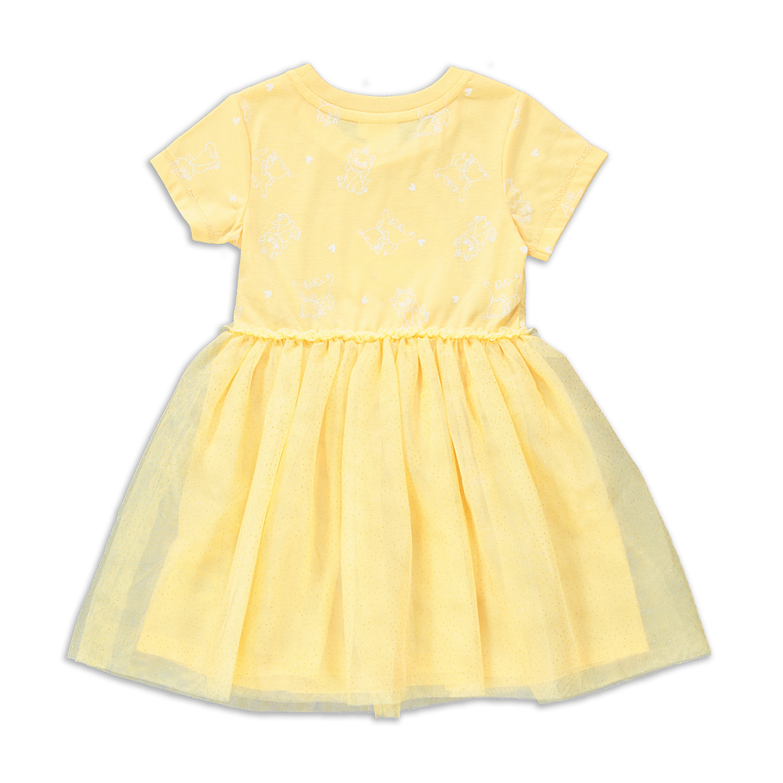 Marie glitter dress with tulle yellow-LEMON-2-3 YRS