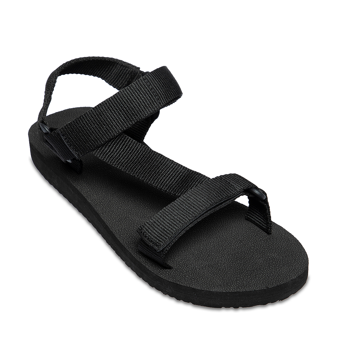 Asymmetric sport sandal black-BLACK-13