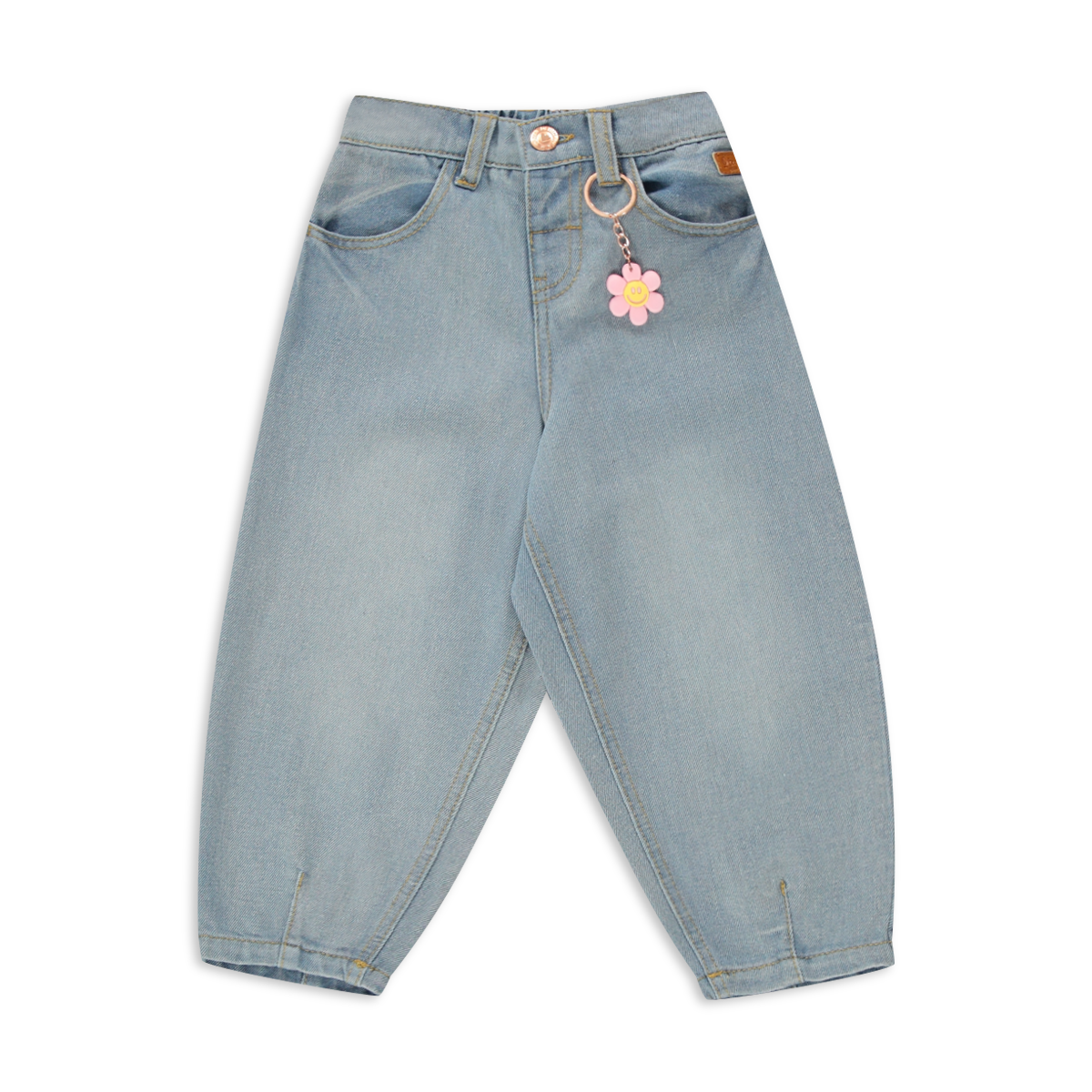 SLOUCHY VINTAGE WASH-MID BLUE-3-4 YRS