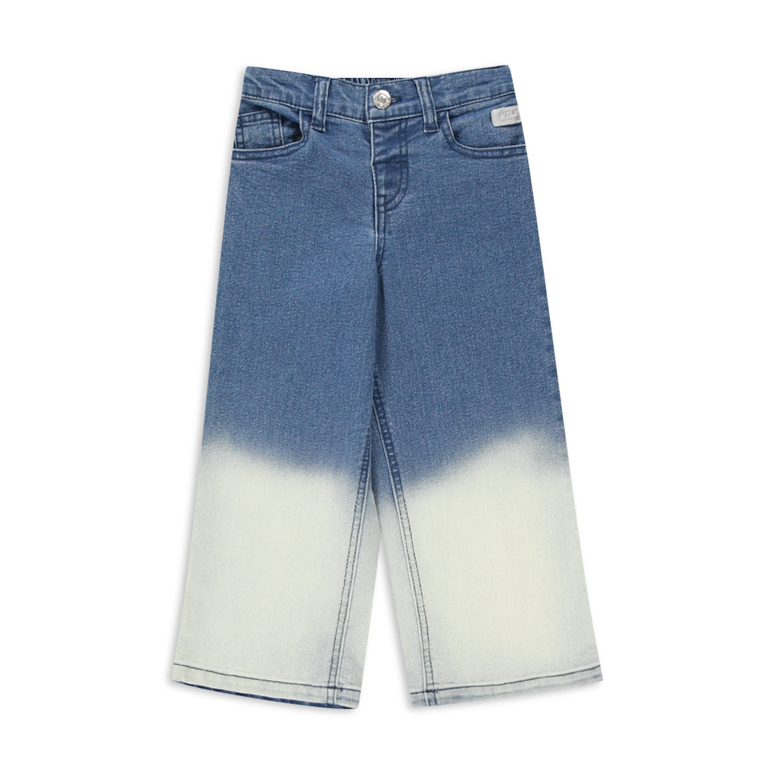 Wide leg ombre denim mid wash-MID BLUE-3-4 YRS