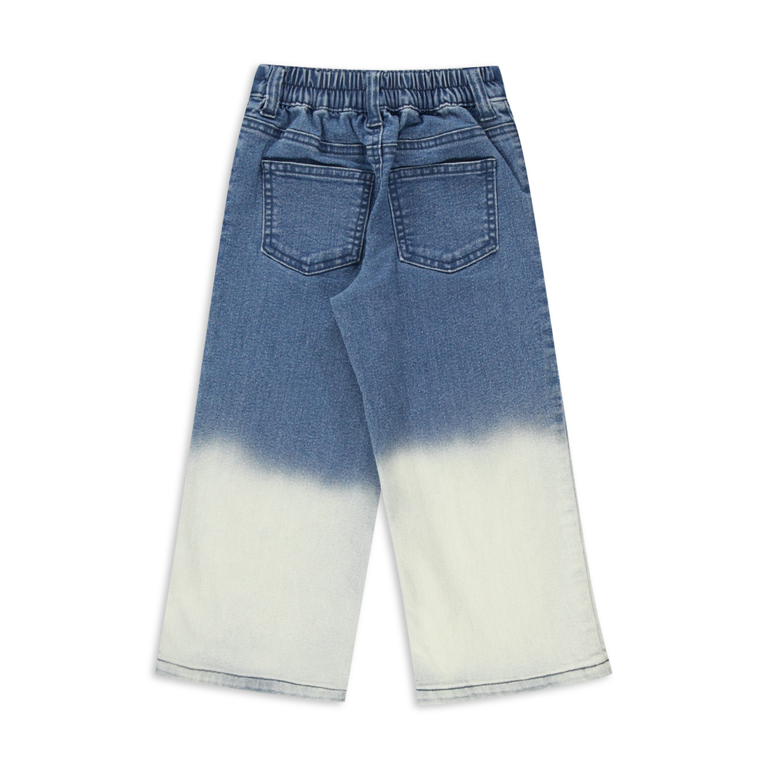 Wide leg ombre denim mid wash-MID BLUE-3-4 YRS