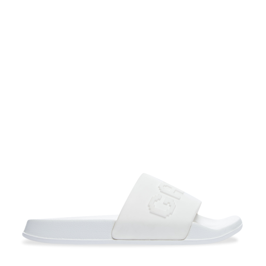 Slogan pool slide white-WHITE-2