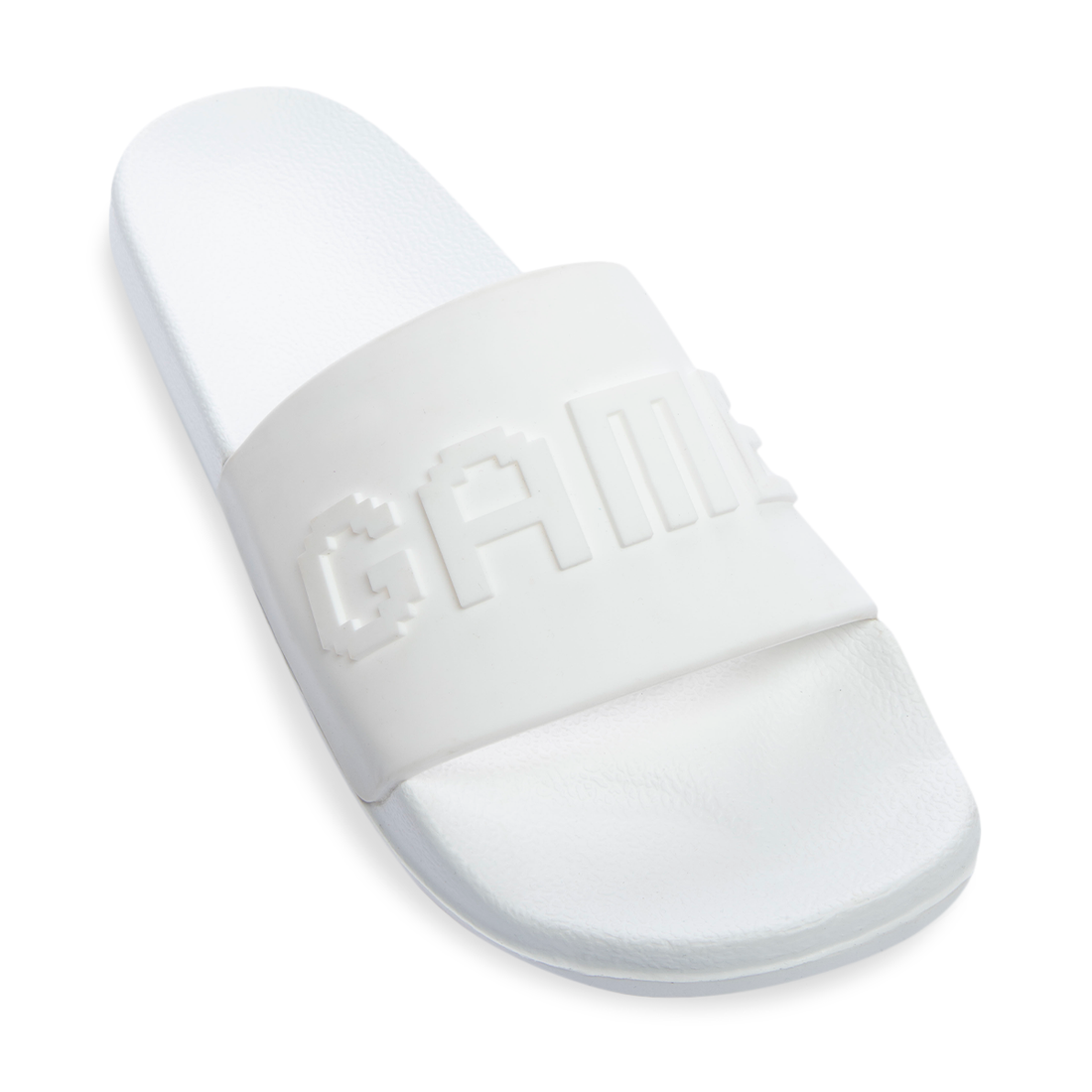 Slogan pool slide white-WHITE-2