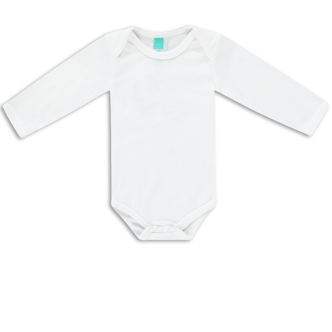 WHITE RIB LS SINGLE BODYVEST-WHITE-0-3 MTHS