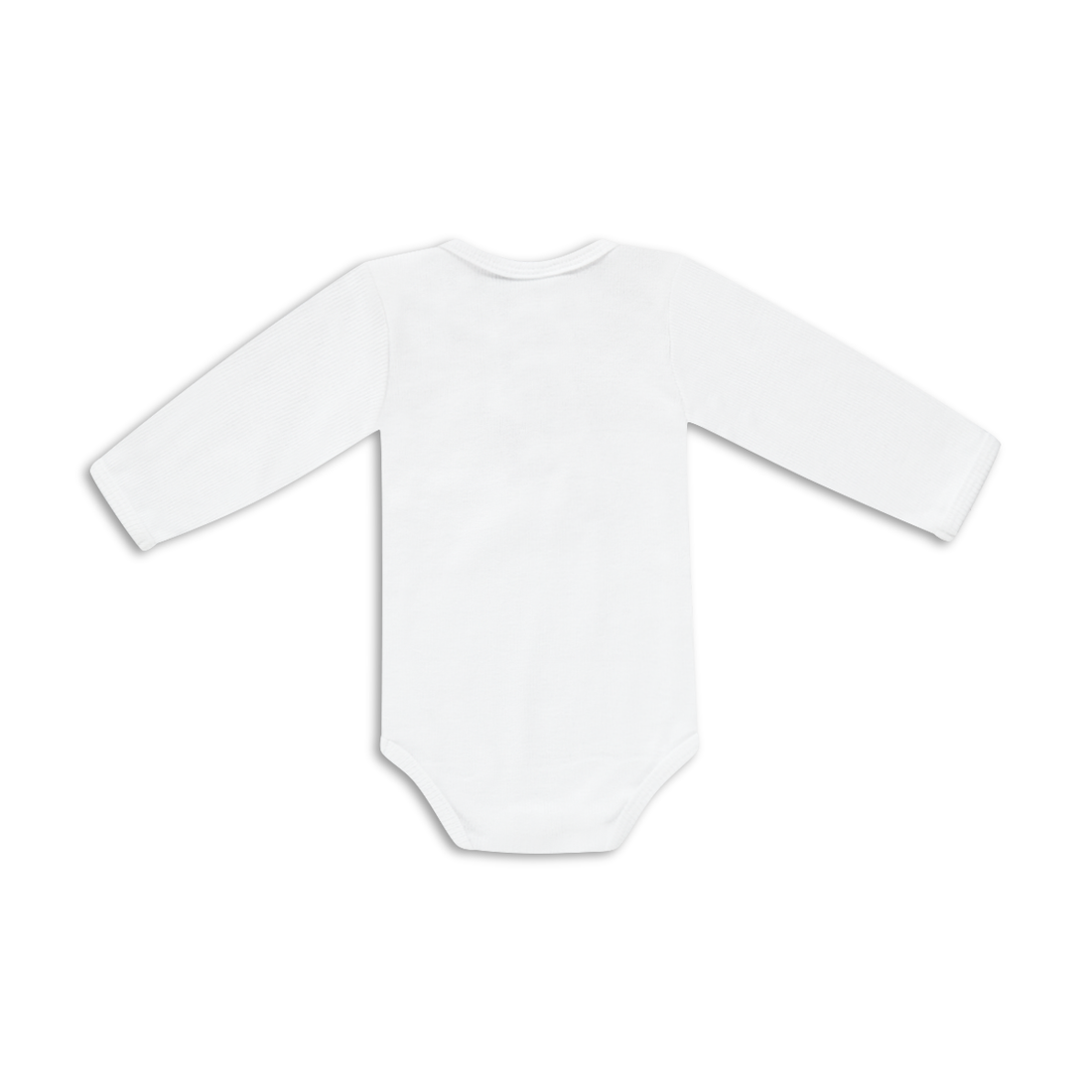 WHITE RIB LS SINGLE BODYVEST-WHITE-0-3 MTHS