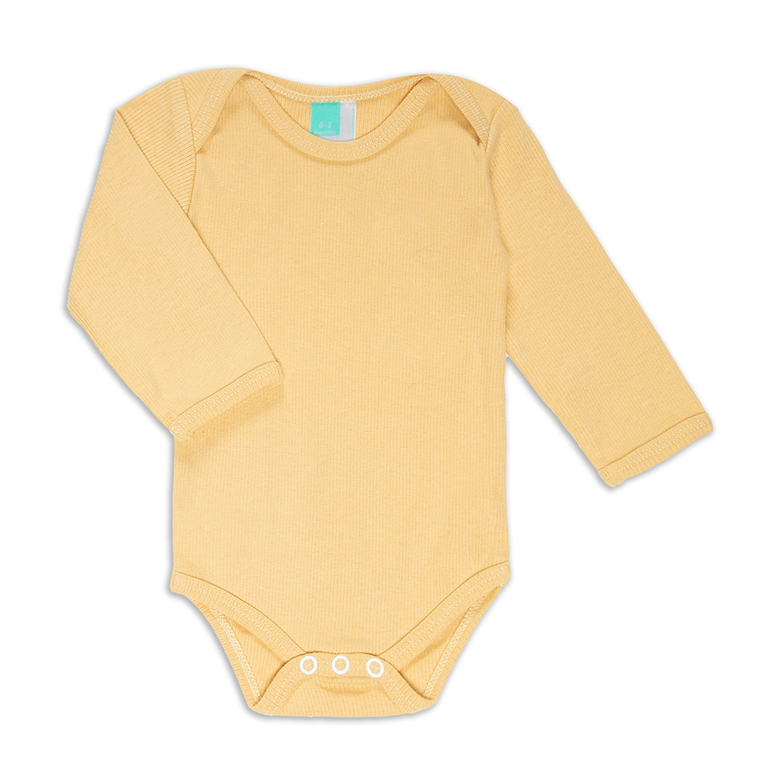 OCHRE RIB LS SINGLE BODYVEST-OCHRE-0-3 MTHS