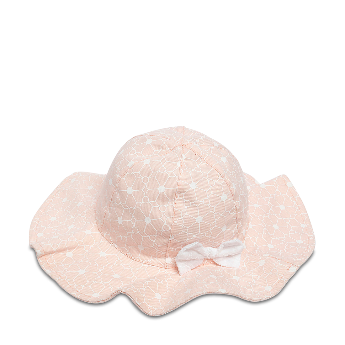 Longer Length Sunhat Girls Repeat-LIGHT PINK-NEW BORN