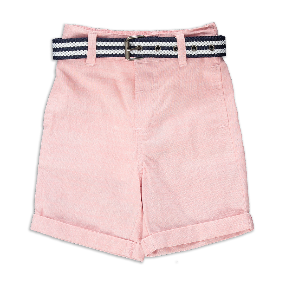 Linen chino belted short pink-LIGHT PINK-6-12 MTHS