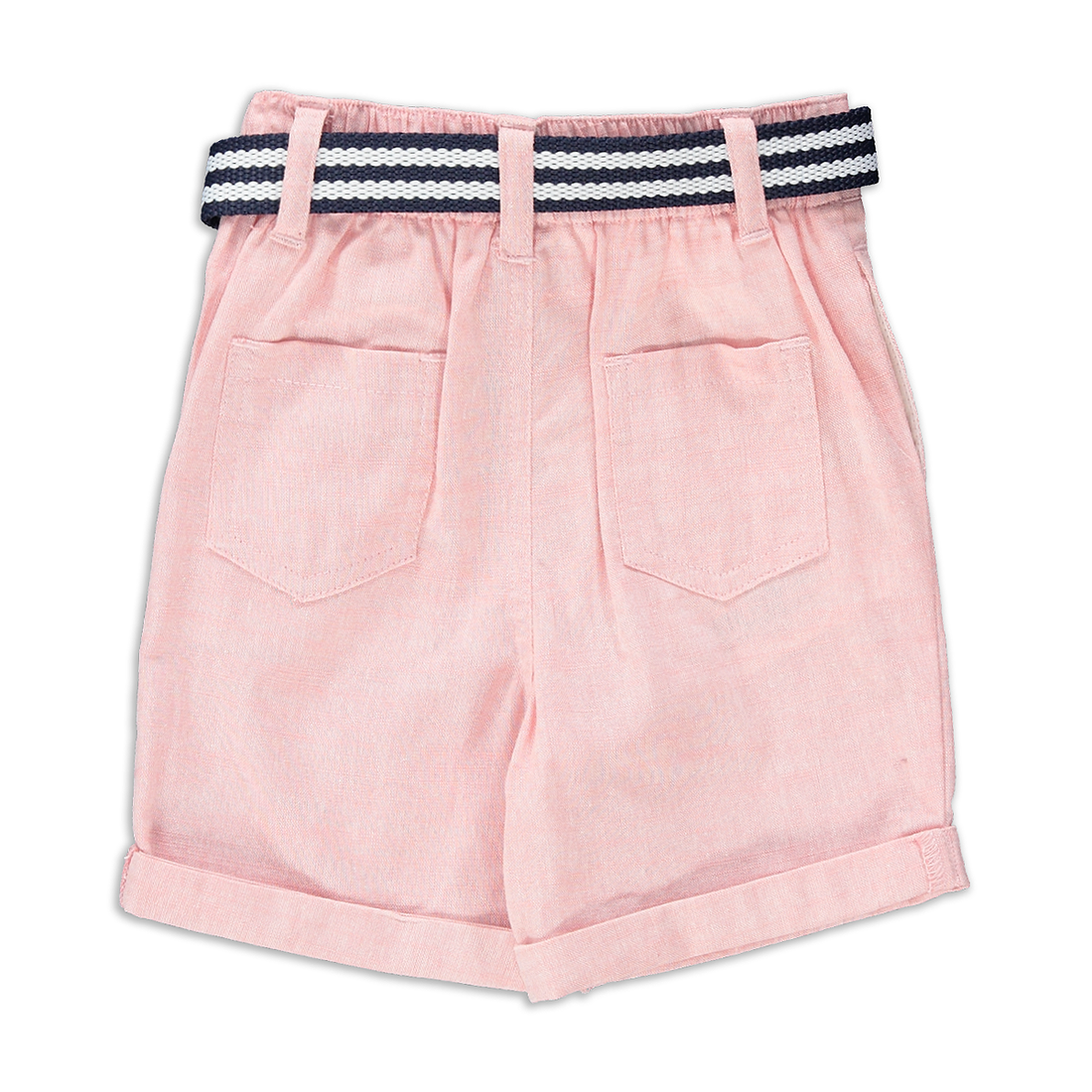 Linen chino belted short pink-LIGHT PINK-6-12 MTHS