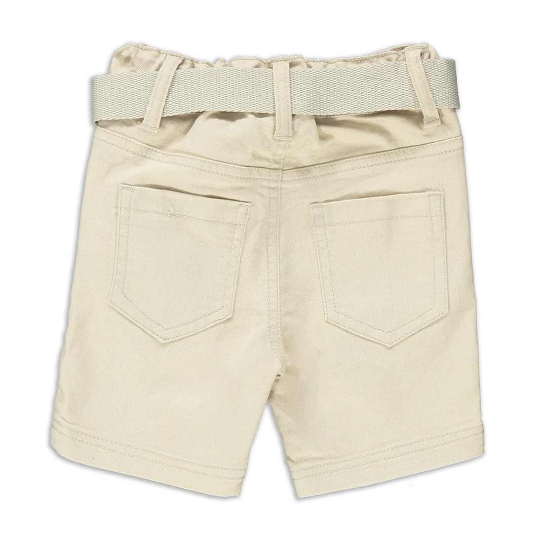 Belted colour denim short-STONE-6-12 MTHS