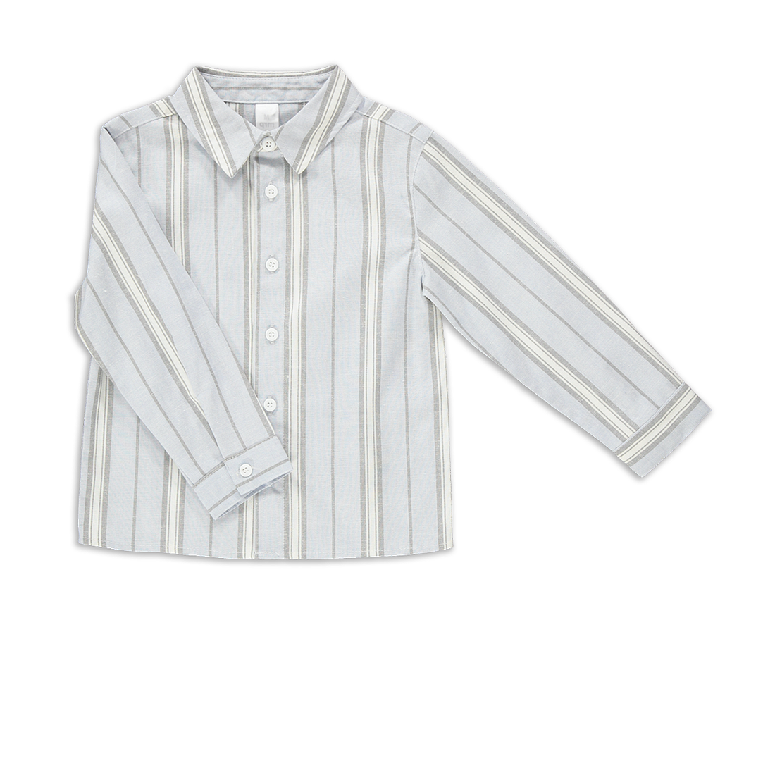 Stripe linen long sleeve shirt white and blue-WHITE-2-3 YRS