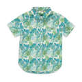 Tropical tree print seersucker shirt green-GREEN-2-3 YRS