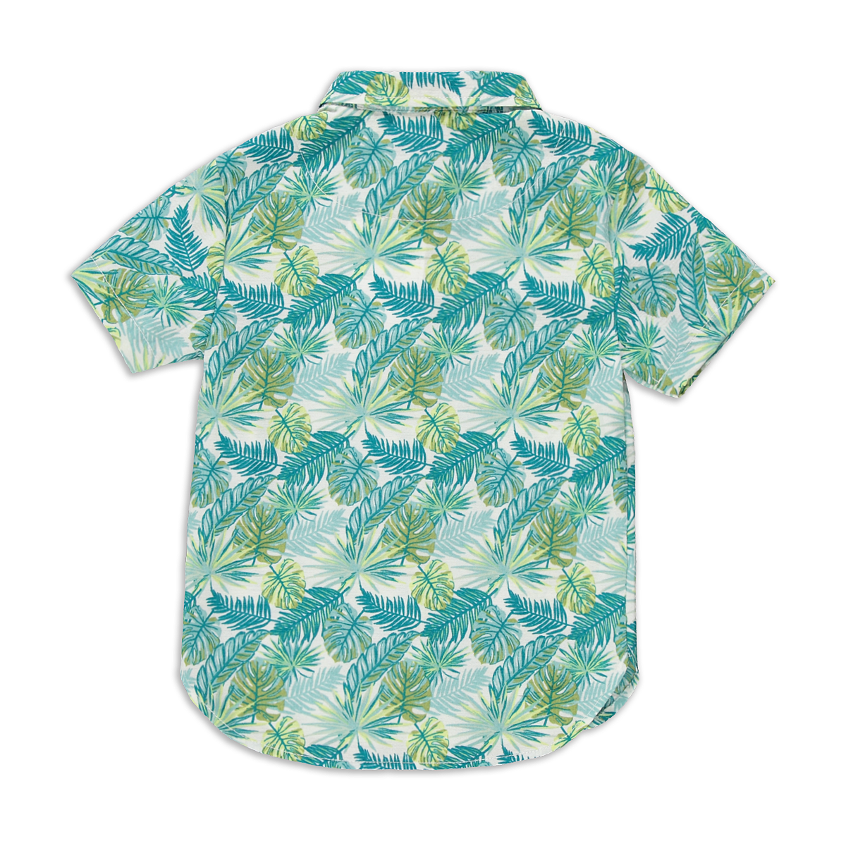 Tropical tree print seersucker shirt green-GREEN-2-3 YRS (1)