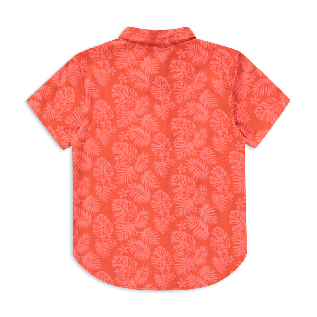 PALM TREE PRINT POPLIN SHIRT ORANGE-BURNT ORANGE-2-3 YRS