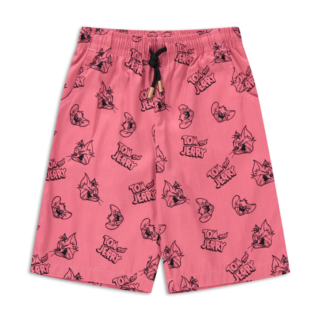 Tom and Jerry 2 pack woven shorts pink and dark gr-DUSTY PINK-2-3 YRS