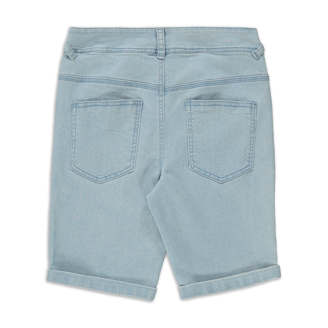 Basic denim short bleach-LIGHT BLUE-9-10 YRS