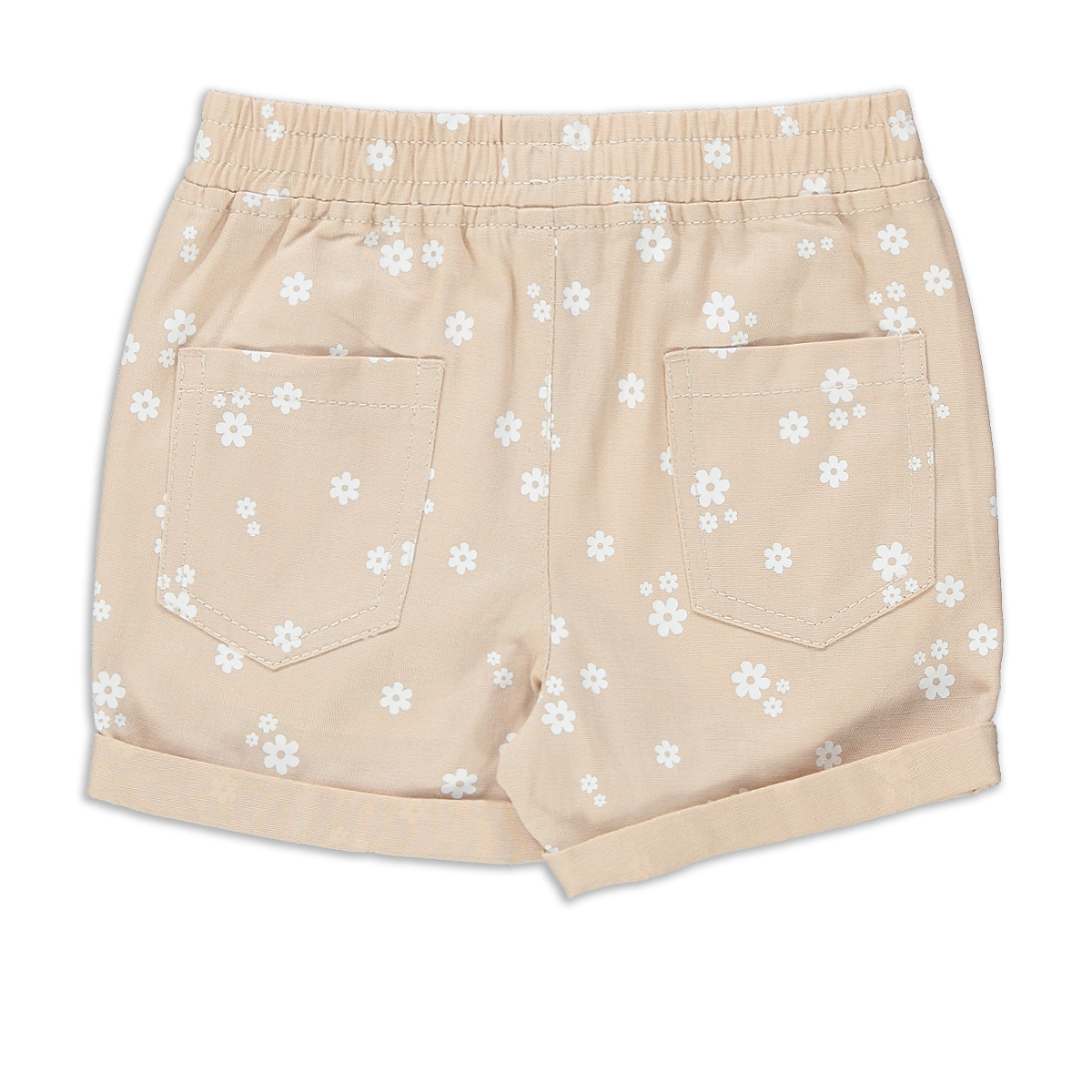 DRAWCORD SHORTS FLOWER PRINT TAN-TAN-3-4 YRS (1)