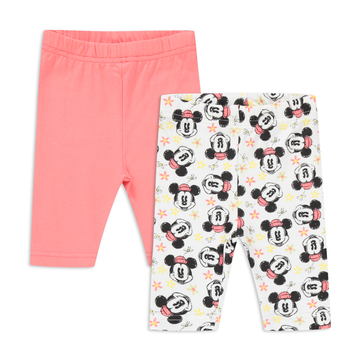 2 Pack Minnie leggings sunkissed coral-CORAL-6-12 MTHS