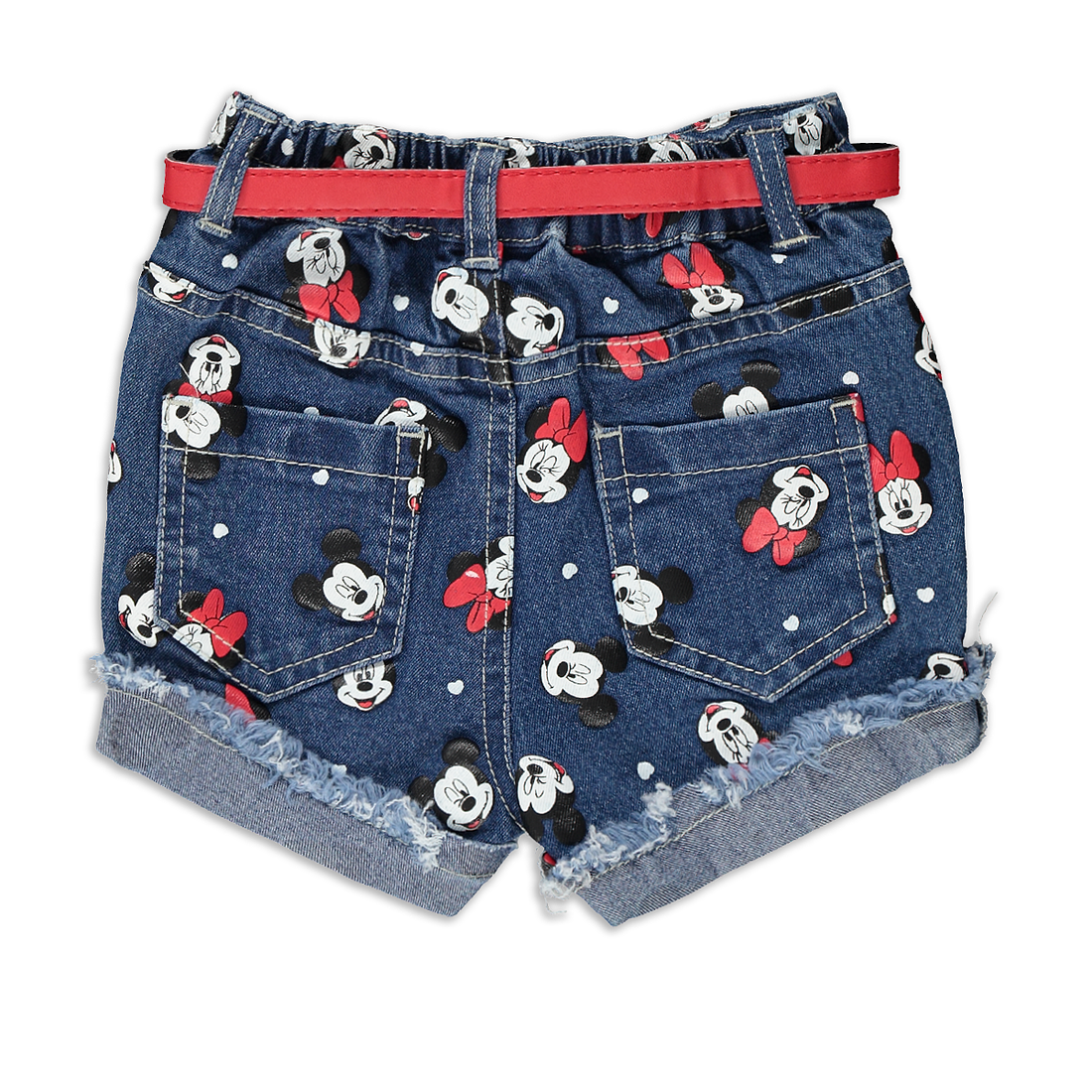 Printed Minnie denim short dk wash-NAVY-12-18 MTHS