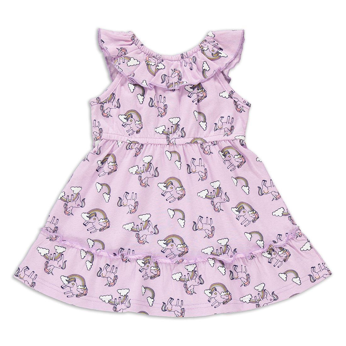 Unicorn print bardot dress orchid-LILAC-6-12 MTHS