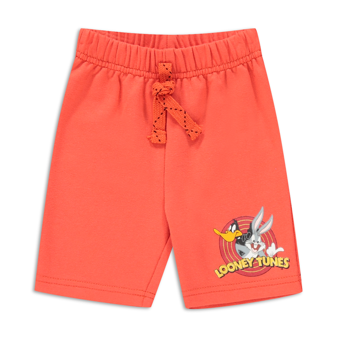 2 Pack Looney Tunes fleece shorts in paprika and b-BLACK-6-12 MTHS