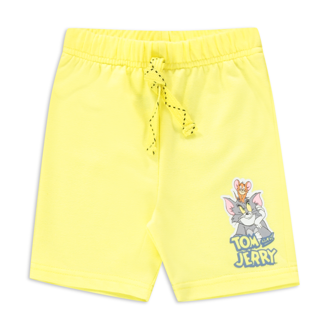 2 Pack Tom and Jerry fleece shorts limelight and m-YELLOW-6-12 MTHS