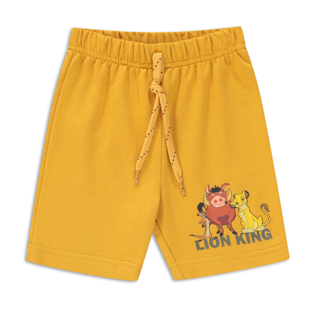 2 Pack Lion King fleece shorts ochre and charcoal-OCHRE-6-12 MTHS