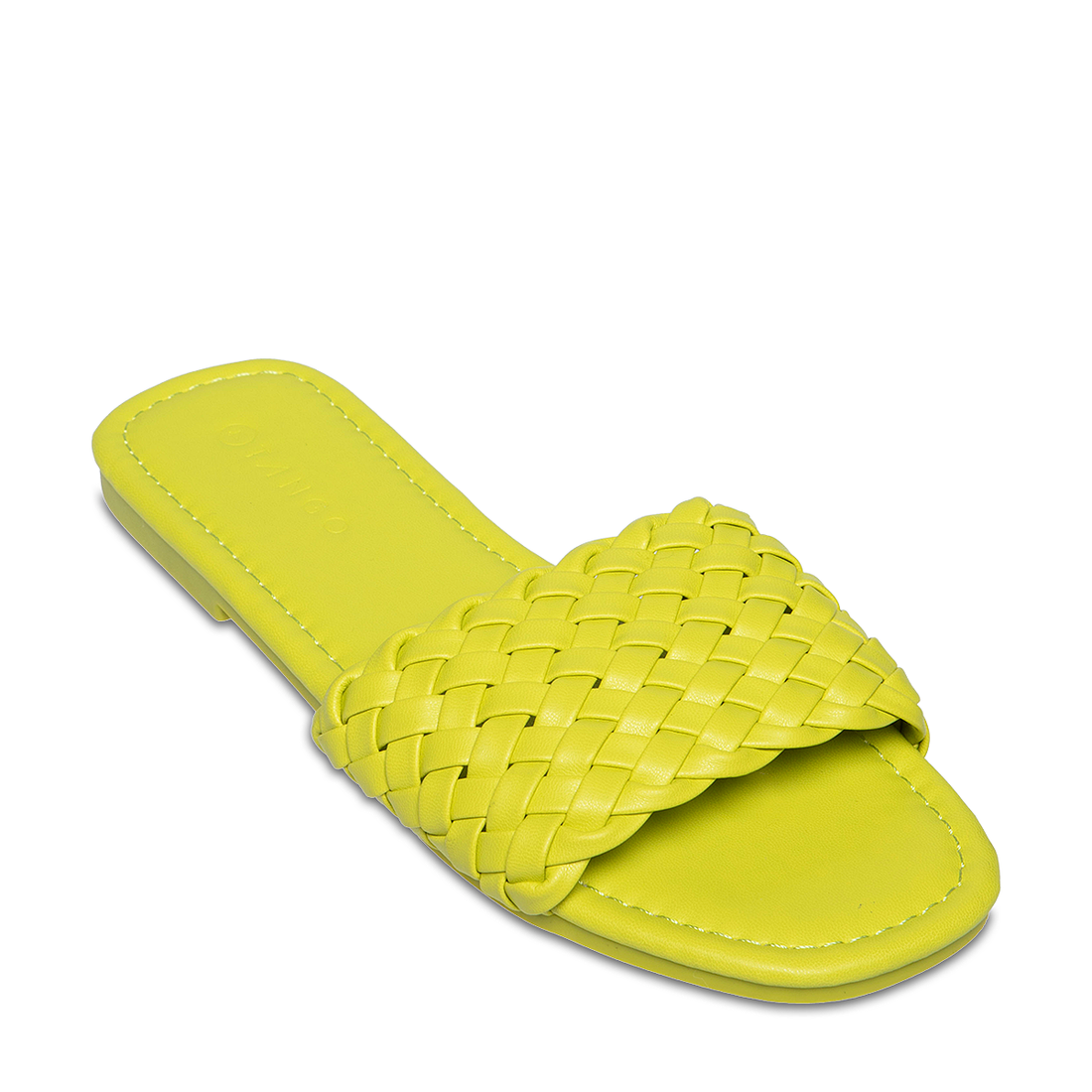 Weave mule sandal chartreuse-CHARTREUSE-5