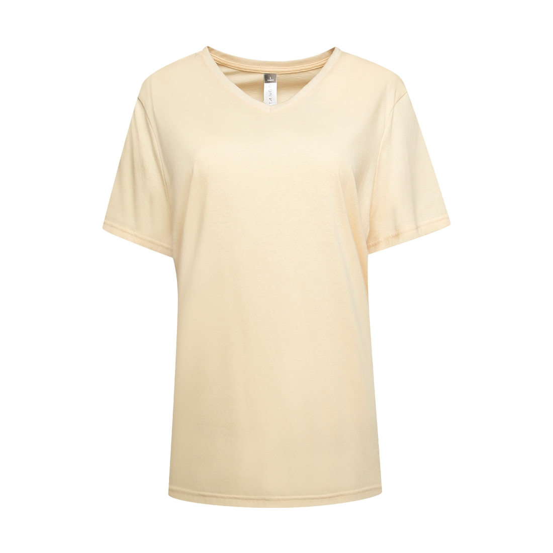 PL SSLV V-NECK COTTON T-SHIRT NATURAL TOP UP-NUDE-M