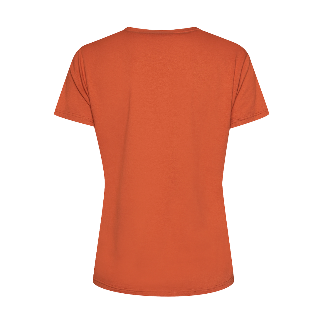 PL SSLV V-NECK COTTON T-SHIRT CINNAMON TOP UP-RUST-M