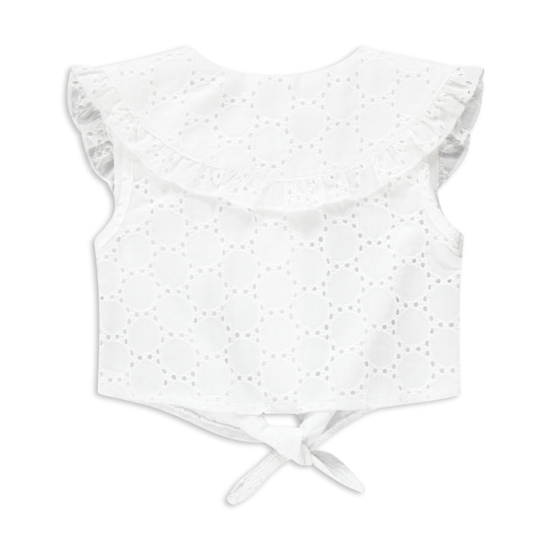 anglaise tie front shirt white-WHITE-12-18 MTHS