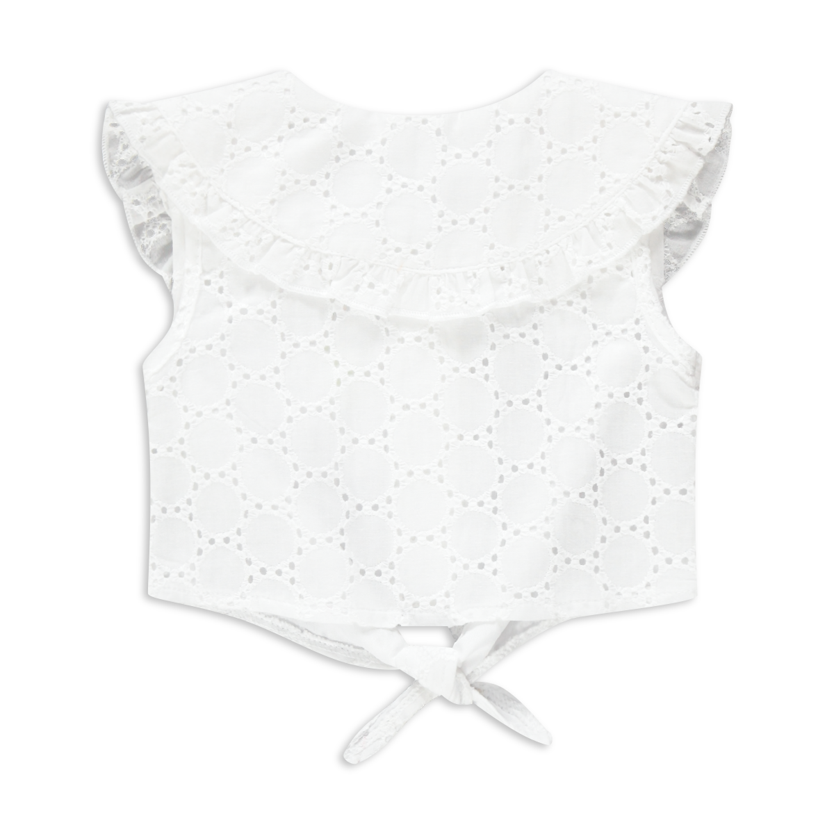 anglaise tie front shirt white-WHITE-12-18 MTHS (1)