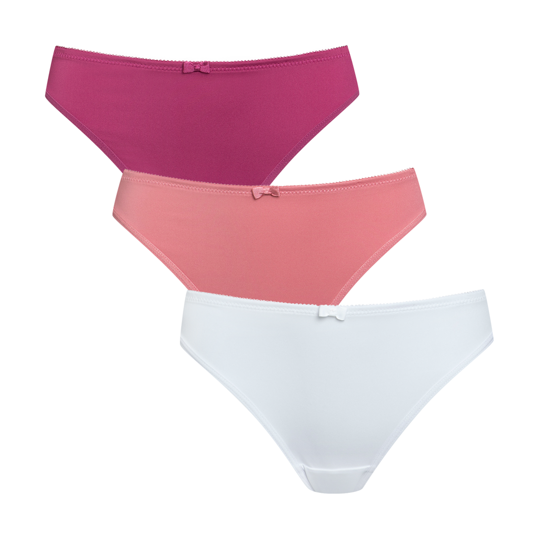 3 PACK THONG SANGRIA WHITE  BAKED CORAL-MID PINK-M