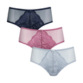 3 PACK BOYLEG LACE ICE BLUE NAVY MAUVE-MID BLUE-M