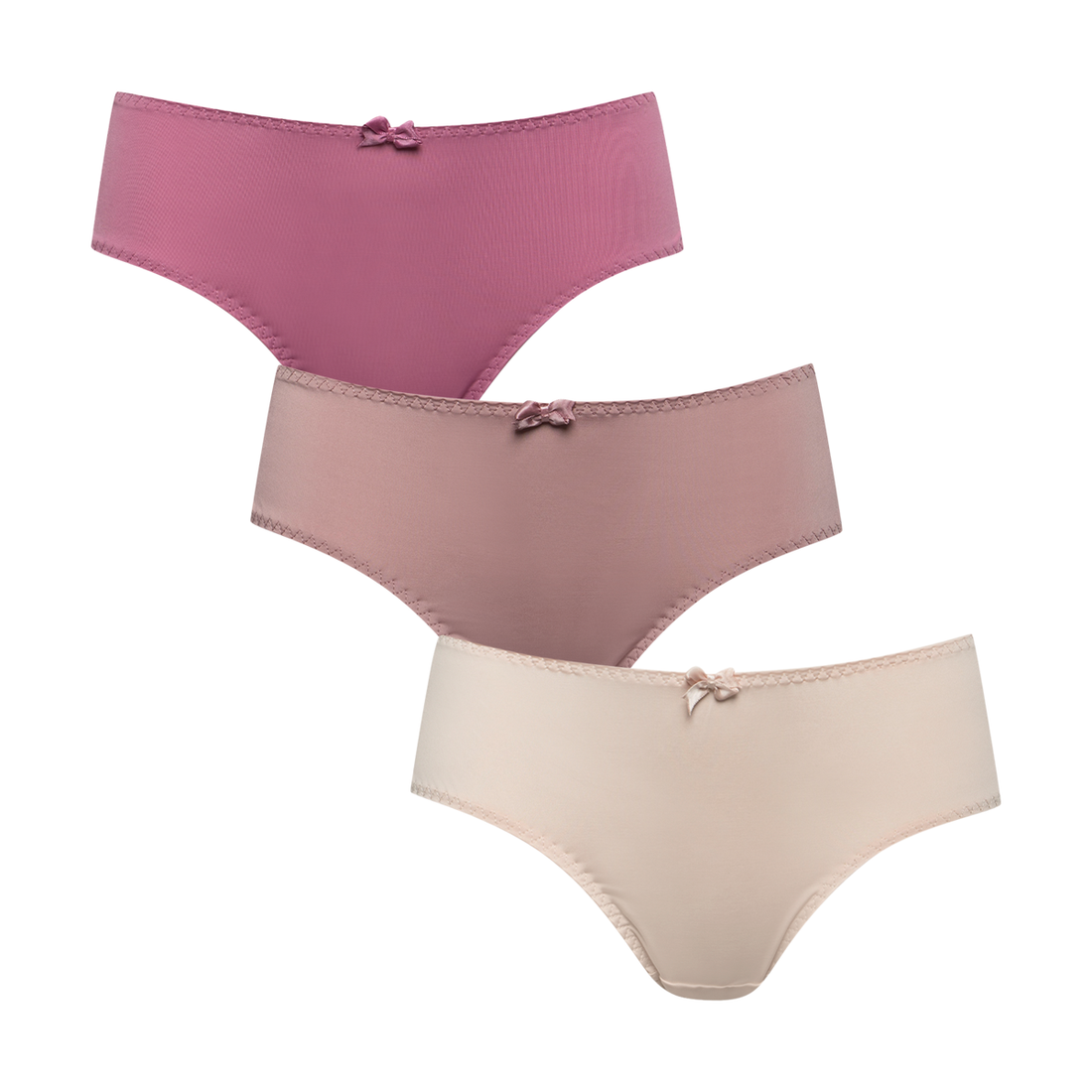 3 PACK BOYLEG LACE MAUVE LATTE TAN-MAUVE-M