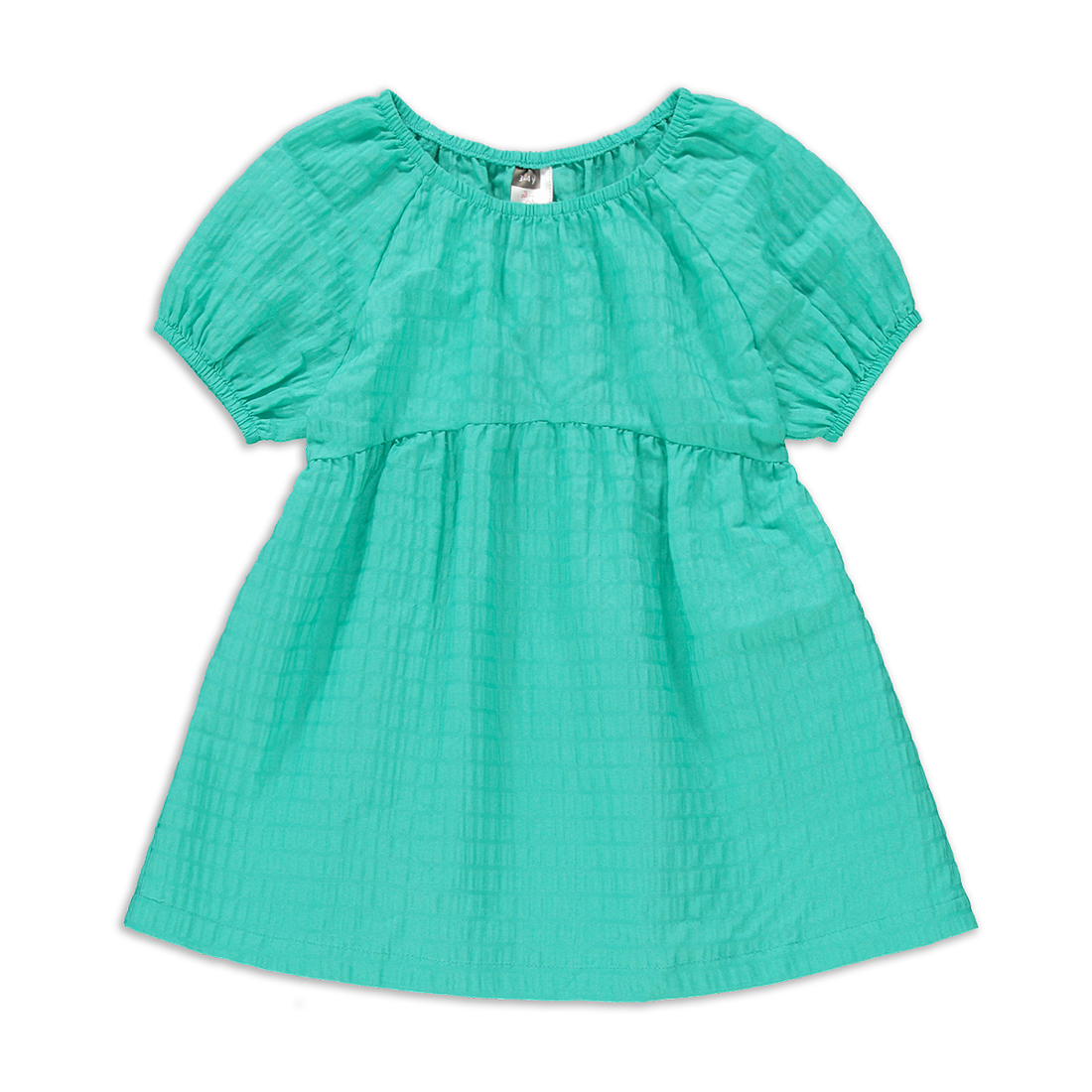 Textured Puff Sleeve Dress Jade-JADE-2-3 YRS